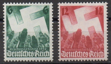 Michel Nr. 632 - 633, Reichsparteitag postfrisch.